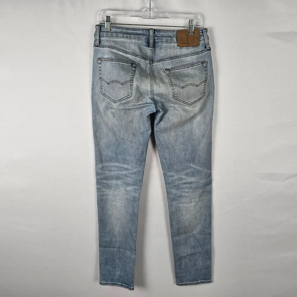 American Eagle Jeans Men's 30 x 32 Blue Skinny Distressed Next Level AirFlex
